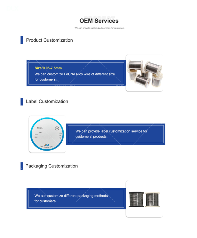 Cheap Price 0Cr25AI5 0Cr21AI6Nb FeCrAl Wire Perfect Heating Wire for High-Temperature Applications